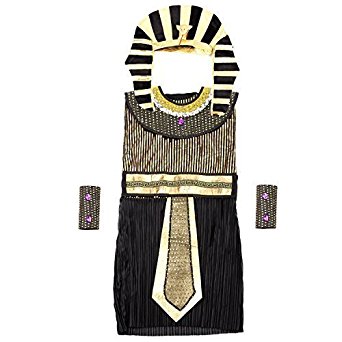 Acecharming Kid Pharaoh Costume Set, Boy's Egyptian Role Play Costume(8-10 Years)