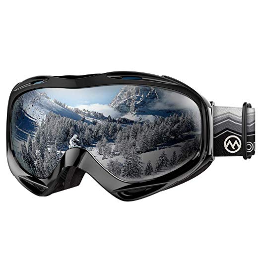 OutdoorMaster OTG Ski Goggles - Over Glasses Ski/Snowboard Goggles for Men, Women & Youth - 100% UV Protection