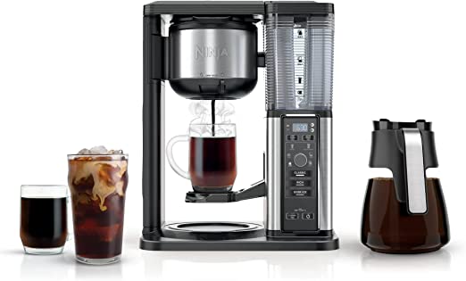 Ninja Hot & Iced, Single Serve or Drip Coffee System, CM300 (Renewed),10 cups