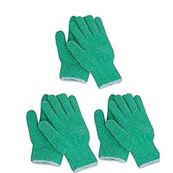 EvridWear Microfiber Auto Dusting Cleaning Gloves for Cars and Trucks, Dust Cleaning Gloves for House Cleaning, Perfect to Clean Mirrors, Lamps and Blinds (3Pairs L/XL)