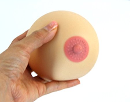 Pisces.goods Simulation Silicone Boob Fake Breast Stress Relieve Ball