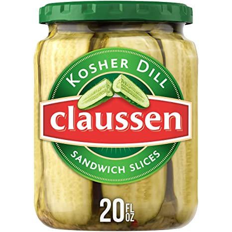 Claussen Kosher Dill Pickle Sandwich Slices, 20 fl oz Jar