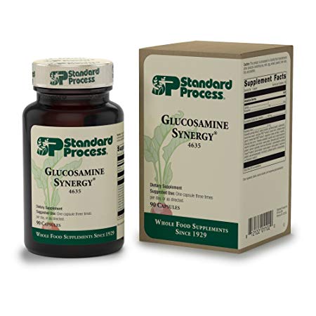 Standard Process - Glucosamine Synergy - Glucosamine, Boswellia Serrata, and Manganese Supplement, Supports Joint Health and Connective Tissue Function and Repair - 90 Capsules