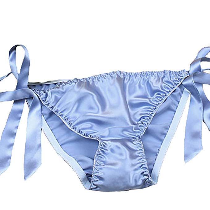 LSHARON Women's Sexy 100% Mulberry Silk Thong Lingerie G-String Underwear Panties Briefs