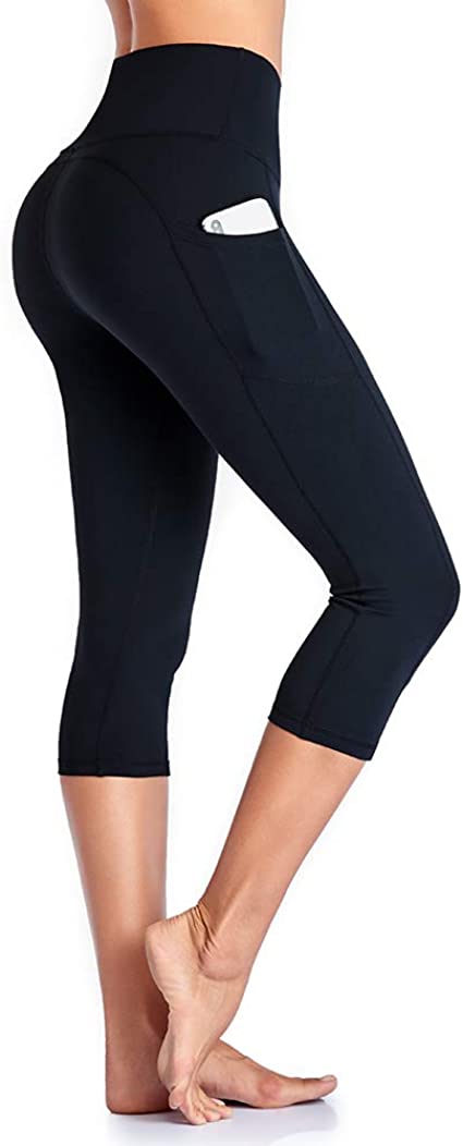 Occffy Yoga Pants for Women High Waist with Pockets Flex Leggings Tummy Control Workout Running Tights DS166