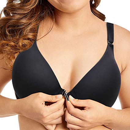 Bras for Women Front Closure Plus Size Underwire Full Coverage Support Everyday Bra for Women 38D-46DDD Cup