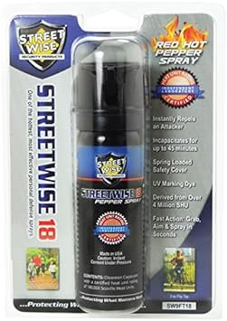 Streetwise Security Products Lab Certified Streetwise18 Pepper Spray, 3-Ounce, Flip Top