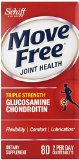 Move Free Triple Strength Glucosamine Chondroitin and Hyaluronic Acid Joint Supplement 80 Count