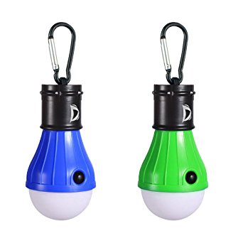 Kimitech Portable Outdoor Waterproof Tent LED Light Bulb ,2 pack COB150 Lumens Emergency Light Lamp Lantern for Camping,Hiking,Fishing,Hunting,Backpacking, Mountaineering activities (1)
