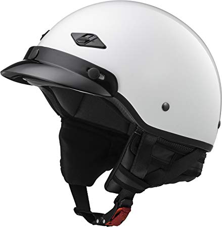 LS2 Helmets Unisex-Adult Half-Size-Helmet-Style Bagger Helmet (Pearl White, Small)