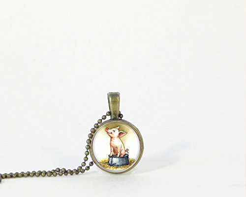 Little Wilbur Some Pig Charlotte's Web Small Pendant Necklace Jewelry