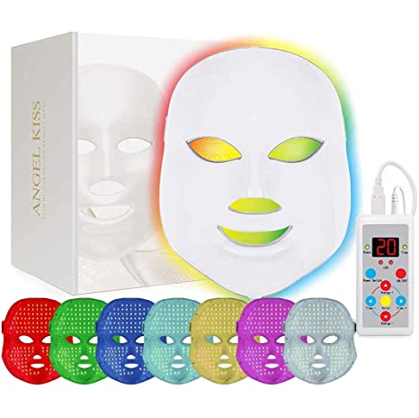 Angel Kiss Facial Care Led Mask - LED Photon Therapy Red Blue Green Light Treatment Rejuvenation Photodynamics Mask Daily Beauty Skin Care for Home Use