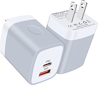USBC Block Fast Wall Charger iPhone Box Charger for iPhone 14/14 Pro/14 Pro Max/14 Plus/SE 2022/13/13 Pro Max/13 Mini/12/12 Pro Max/SE/11 Pro Max/XR/XS Max/X/8 Plus,20W PD QC 3.0 Type C Charging Plug