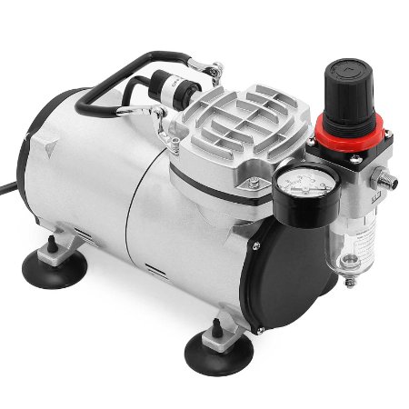 PointZero Portable Airbrush Air Compressor Tankless Oil-less 1/5 HP