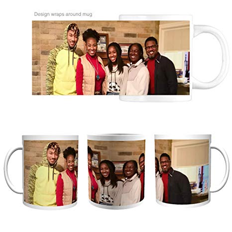 Marvelous Printing Personalized Mug Wrap Around (15oz) - Use a Photo or Logo Image to Create a Unique Custom Mug