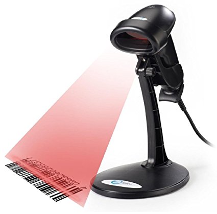 Esky® USB Automatic Barcode Scanner Scanning Barcode Bar-code Reader with Hands Free Adjustable Stand - Black