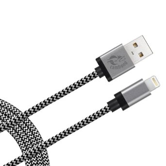 Cambond Braided 8 Pin Apple MFI Certified iPhone Charger 66ft -Grey