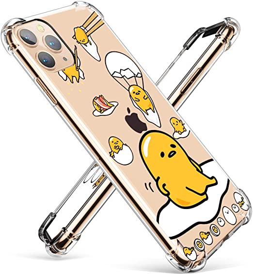 Gudcos for iPhone 11 Ultra-Thin Soft TPU Case, Clear Fashion Pattern Character Bumper Cartoon Fun Funny Kawaii Skin Cover for Teens Kids Girls Stylish Cool Design Cases for iPhone 11 6.1" Cute Eggs