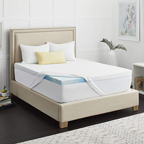 Sealy 2" SealyChill Gel Memory Foam Mattress Topper, Full, White