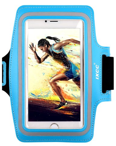 iXCC Racer Series Dual Arm-Size Slots Sporty Gym Armband for iPhone 6splus 6plus6s65s 55c and iPod MP3 Player - Blue