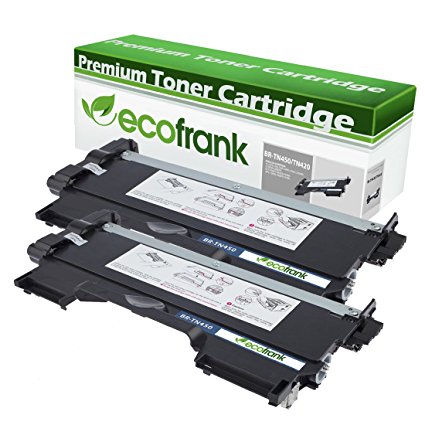 EcoFrank Compatible Toner Cartridge Replacement for Brother TN420 TN450 (Black, 2-Pack)