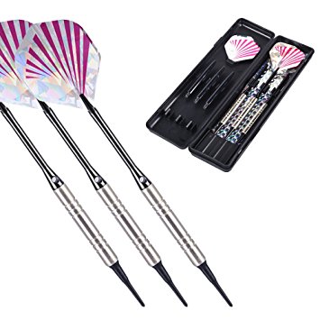 W.M Darts King 90% Tungsten Super Slim Steel / Soft Tip Darts (Pack of 3, 24 / 22 / 18 / 16 Grams), Best Quality Dart Set in Most Competitive Price