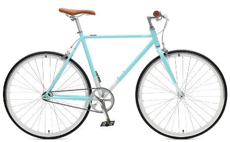 Critical Cycles Harper Single-Speed Fixed Gear Urban Commuter Bike, Sky Blue, 53cm, Medium