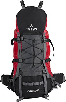 TETON Sports Fox 5200 Internal Frame Backpack; Red