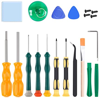 SOKER Magnetic Screwdriver Kit for Nintendo, 17-in-1 Professional Screwdriver Repair Tool Kits, 3.8mm&4.5mm Full Security Screwdriver for Nintendo Switch, New 3DS and Nintendo Wii/NES/SNES/DS Lite/GBA