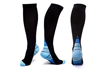 Compression Socks for Men & Women(1 Pair), Best for Running, Athletic Sports, CrossFit, Flight Travel, Fit for Nurses, Maternity Pregnancy, Healthy Breathy Stockings