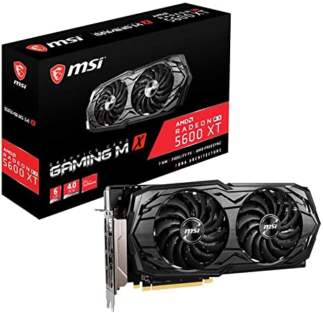 MSI Gaming Radeon RX 5600 XT Boost Clock: 1620 MHz 192-bit 6GB GDDR6 DP/HDMI Dual Torx 3.0 Fans Freesync DirectX 12 Ready Graphics Card (RX 5600 XT Gaming MX)