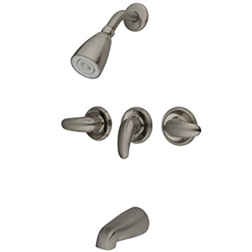 Kingston Brass KB6238LL Legacy Tub and Shower Faucet, Satin Nickel