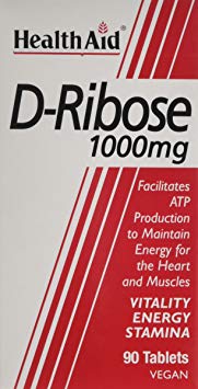 HealthAid Vegan D-Ribose 1000mg Tablets - (Pack of 90 Tablets)