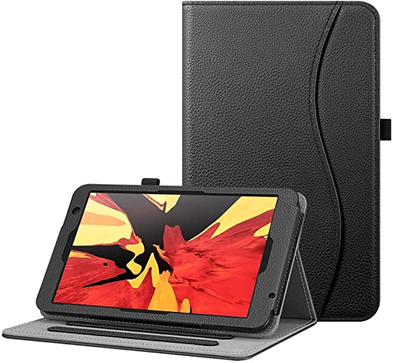 Fintie Case for Vankyo MatrixPad S8 Tablet 8 inch/Dragon Touch Notepad Y80 - [Hands Free] Multiple Angle Viewing Folio Smart Stand Protective Cover with Pocket, Pencil Holder (Black)