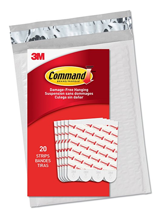 Command Large Refill Strips, White, 20-Strips, (GP023-20NA) - Easy to Open Packaging