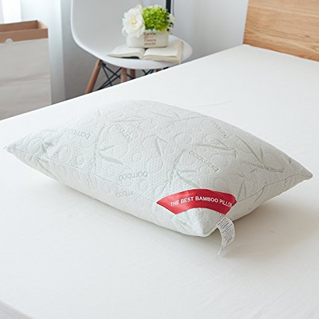 Sleeping Cloud Adjustable Bamboo Memory Foam Pillow - Queen Size - Cool Nature Shredded Memory Foam Pillow With Bamboo Fibers ( Queen ,19" x 28" )