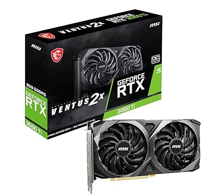 MSI GeForce RTX 3060 Ti Ventus 2X 8G OCV1 LHR 8 GB GDDR6 256-bIt Gaming Graphic Card, pci_e_x16