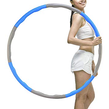 Brave Tarzan Weighted Hula Hoop for Exercise,Fat Burining,Dance-2lb,8 Section Detachable Design-2018 Professional Soft Fitness Hula Hoop Exercise Equipment Hula Hoop