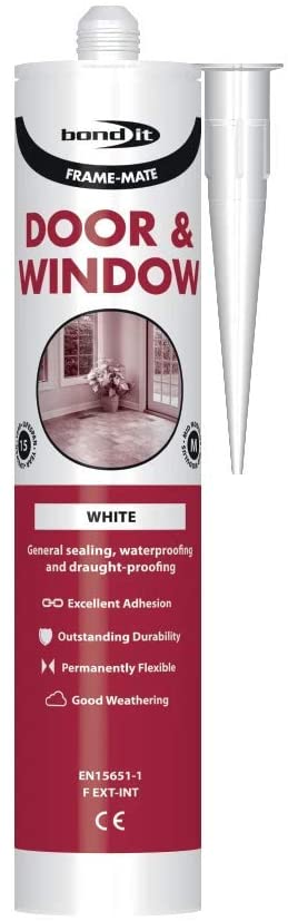 Bond it White Frame Mate Door and window silicone for sealing and draught proofing