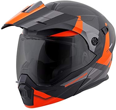 ScorpionEXO Unisex-Adult Modular/Flip Up Adventure Touring Motorcycle Helmet (Orange, Small) (EXO-AT950 Neocon)