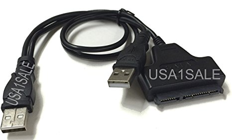 USB 2.0 to SATA 7 15 Pin 22Pin Adapter Cable For 2.5" HDD Hard Disk Drive