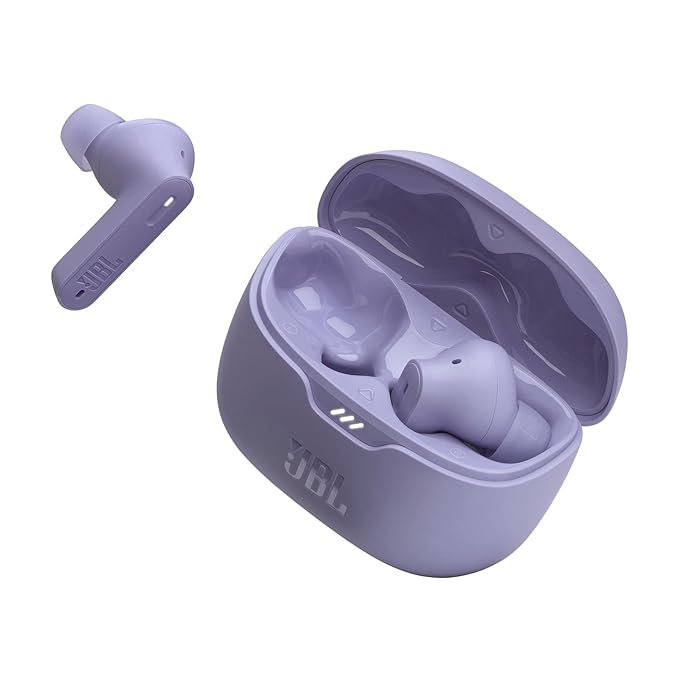 JBL Tune Beam In Ear Wireless TWS Earbuds with Mic, ANC Earbuds, Customized Extra Bass with Headphones App, 48 Hrs Battery, Quick Charge, 4-Mics, IP54, Ambient Aware & Talk-Thru, Bluetooth 5.3(Purple)