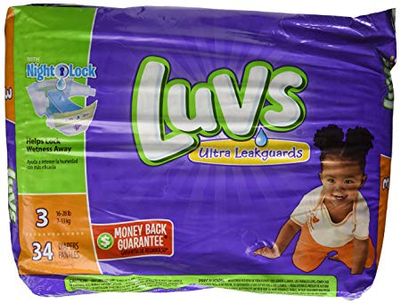 Luvs with Ultra Leakguards, Size 3 Diapers, 34 ea