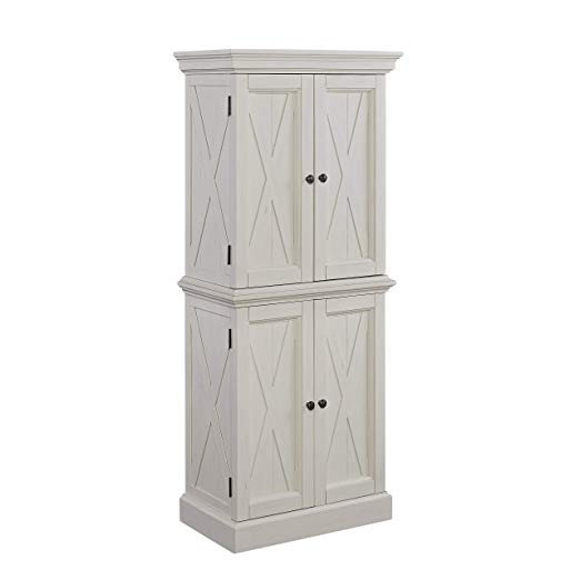 Home Styles 5523-69 Seaside Lodge Kitchen Pantry, Hand Rubbed Weathered White