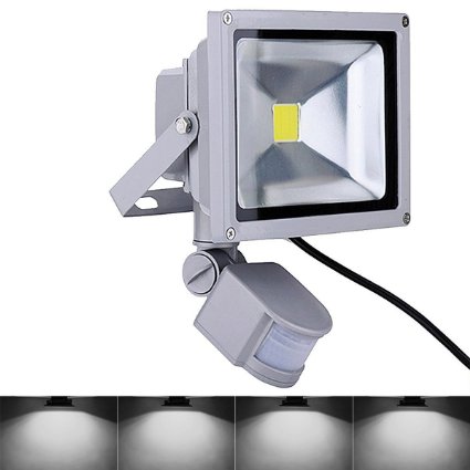 Blinngo LED Motion Sensor Flood Light, 50W Daylight White, 6500K, 3500lm, Waterproof Security Lights with PIR for Home,Garden,Garage