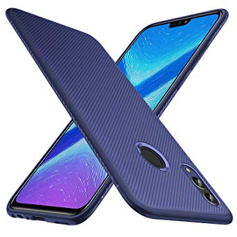 Honor 8X case, KuGi Huawei Honor 8X case, JS [Scratch Resistant] Premium Flexible Soft Anti Slip TPU Case for Huawei Honor 8X Smartphone(Navy)