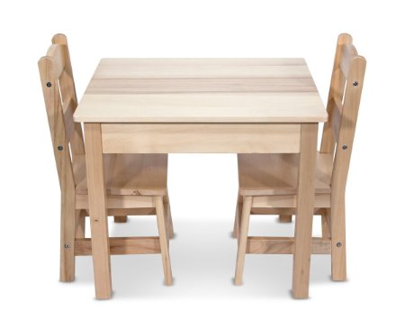 Melissa and Doug Wooden Table and 2 Chairs Set