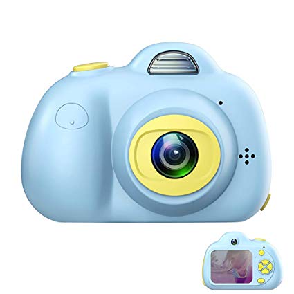 ROTEK Creative Kids Digital Camera, Rechargeable Kids Cameras Screen HD Video Action Camcorder Christmas New Year Birthday Festival Toy Gift for Children Boys Girls