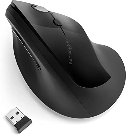 Kensington Pro Fit Ergo Vertical Wireless Mouse- Black (K75501WW)