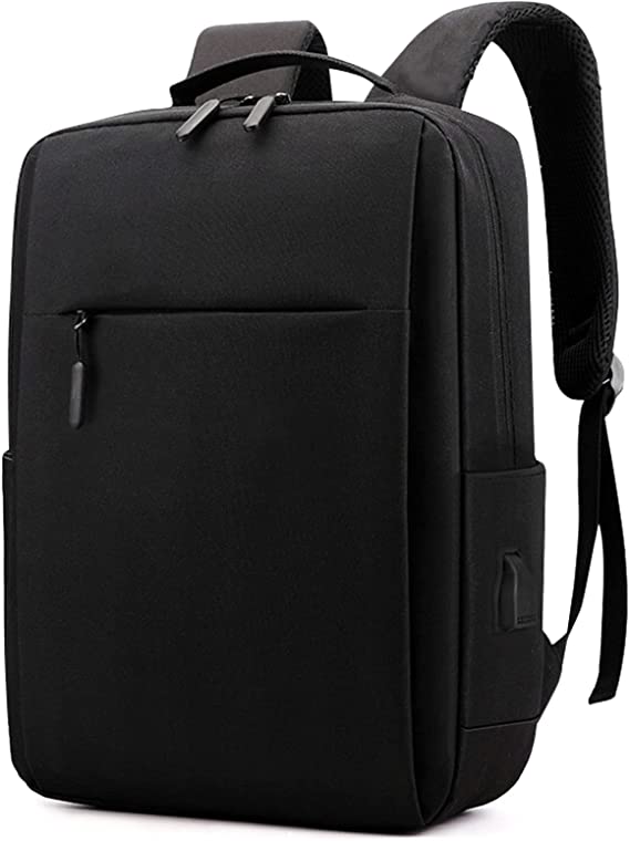 RioGree Laptop Backpack 15.6 Inch, School Supplies Travel Accessories Slim Laptop Bag with USB Charging Port, Business Casual or College School Backpacks Purse Gifts for Students Women Men